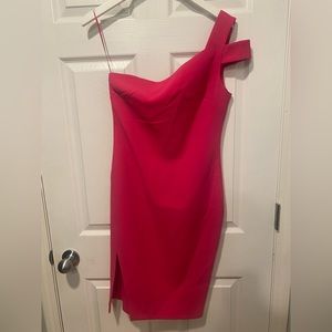 Likely one shoulder hot pink dress, size 8